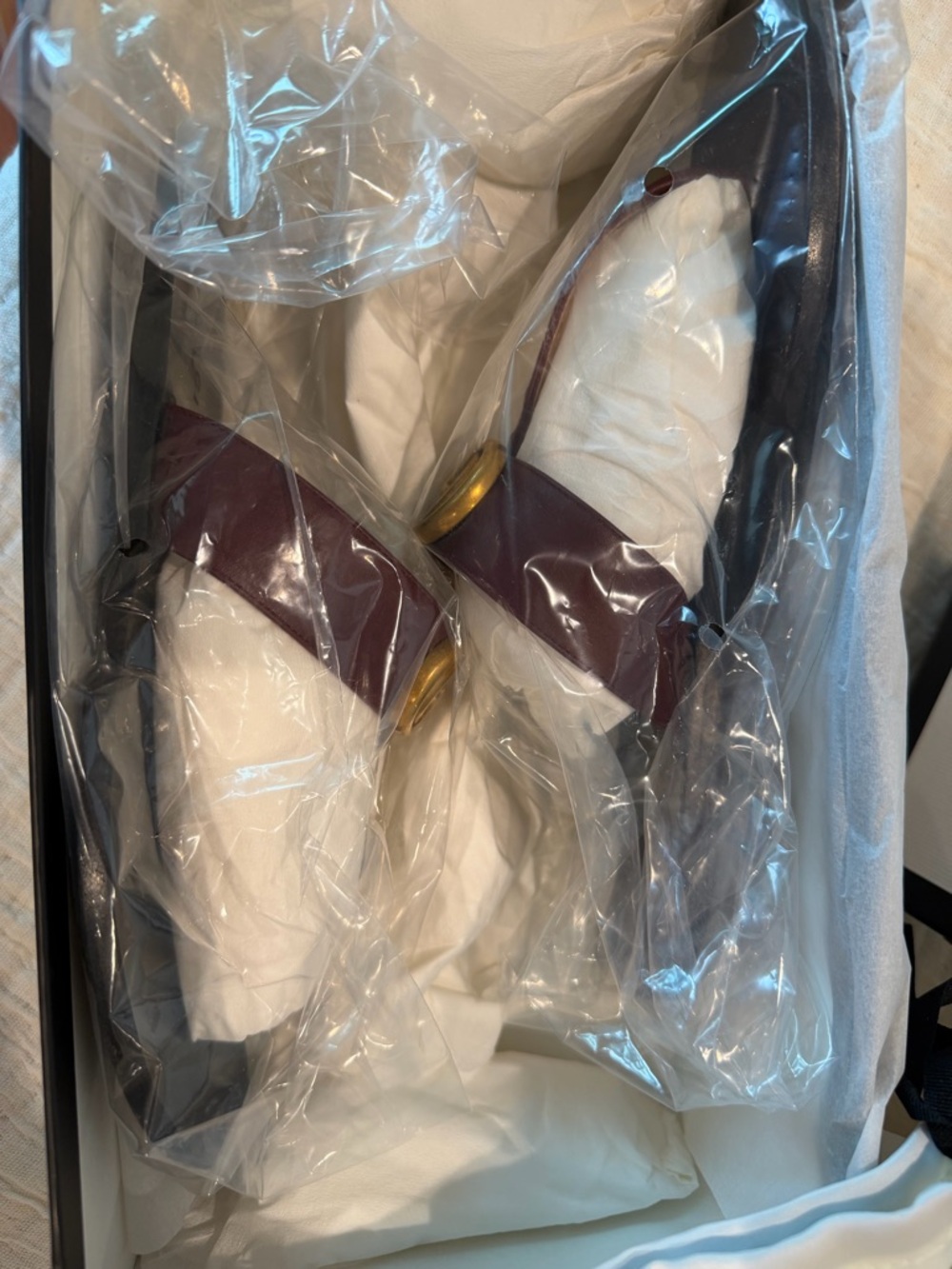 Gucci Marmont Burgundy Sandals - Picture 8 of 12